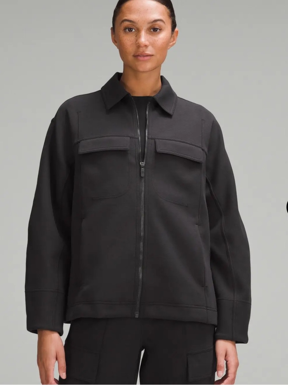 lululemon athletica cotton blend double knit full zip